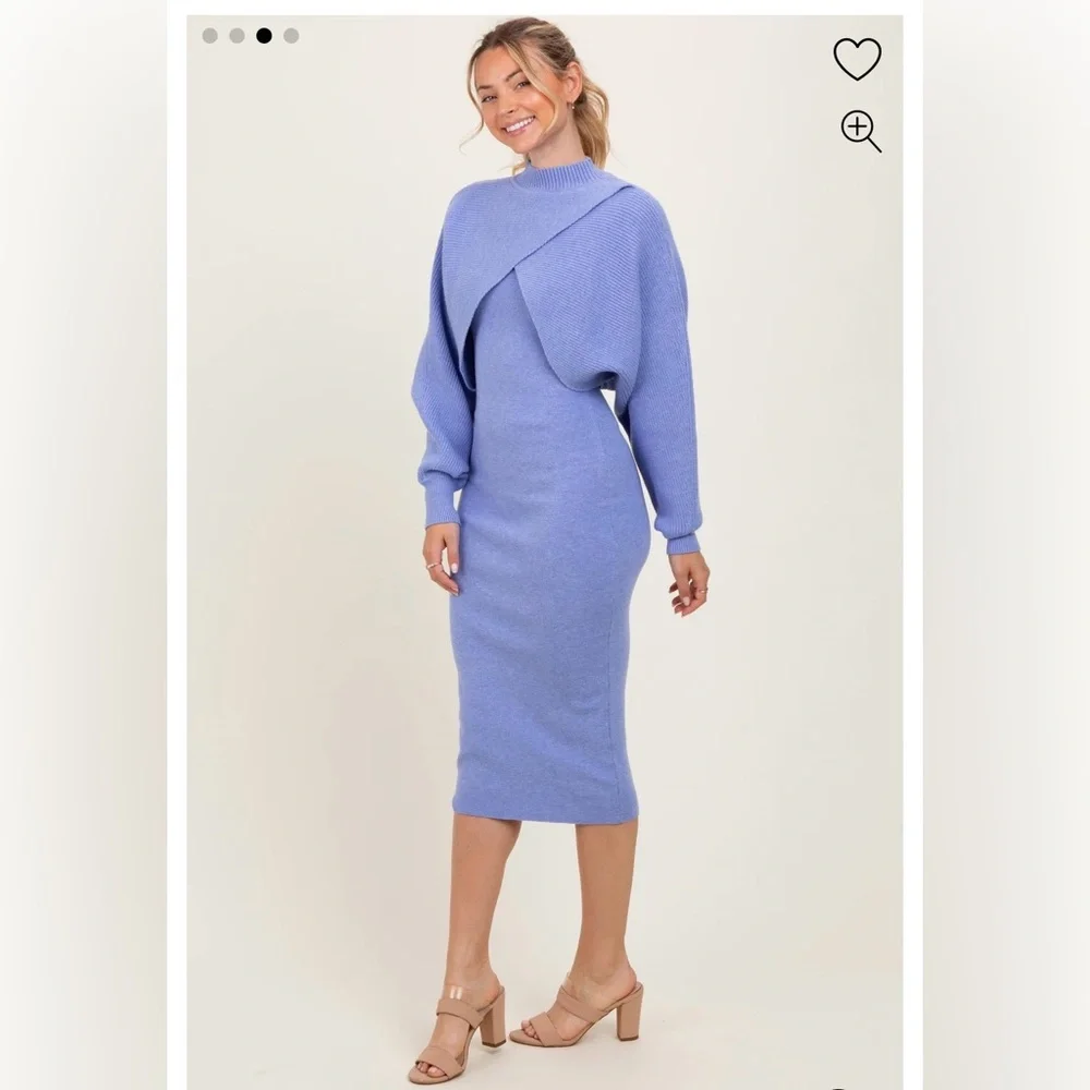 HYFVE • Women’s Periwinkle Bodycon Dress And Sweater Set Large NWT - Picture 2 of 4